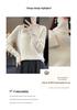 Women's Plus Size Mock Neck Wool Sweater: Soft, Skin-Friendly, Rolled Hem, Perfect for Autumn & Winter.