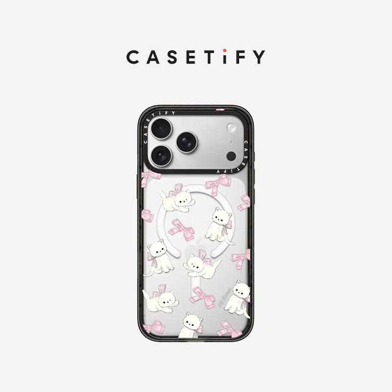 CASETIFY Forest Morning Series Bow Cat Anti-Drop Phone Case