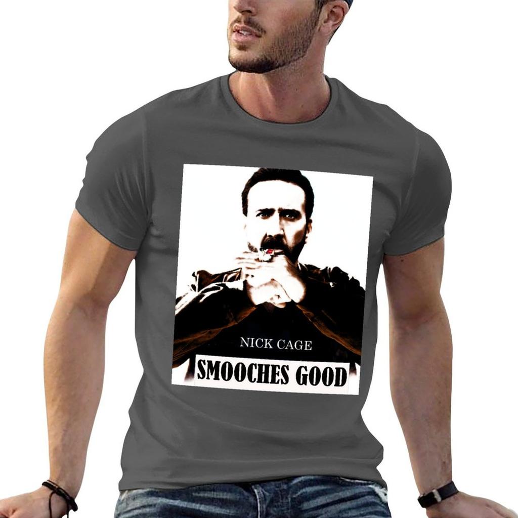 Nick Cage Smooches Good TShirt Animal Prinfor Boys Vintage Anime Shirt Unisexs Shirts Graphic Tee