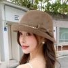 2026 new hat women's spring and summer fashion foreign style thin face small visor sun protection bucket hat women hollow
