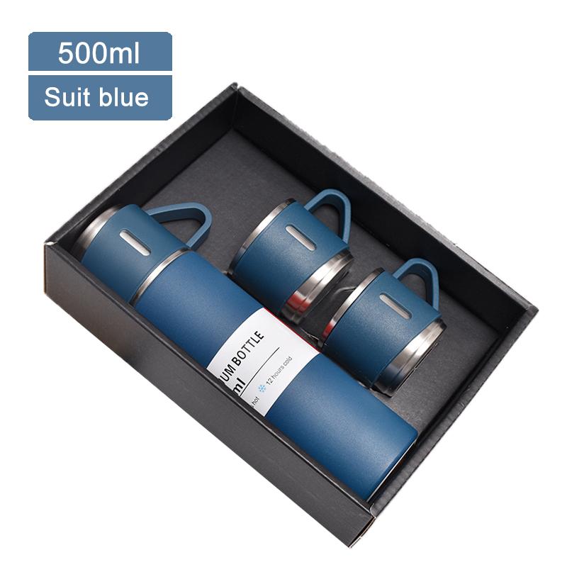 500ml Vacuum Insulated Cup Business Creative Straight Cup Portable Outdoor Sports Large-capacity Portable Cup Set