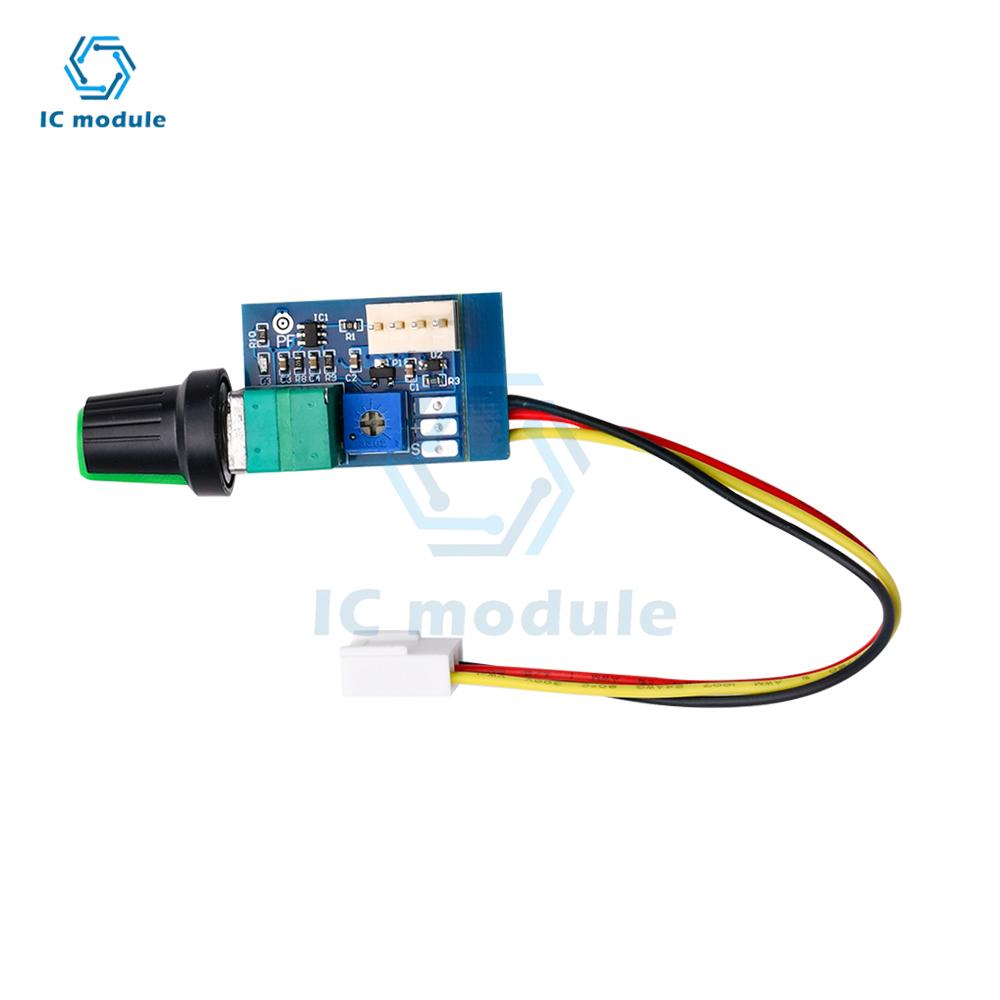DC 12V PWM Speed Controller Module 4-Wire PC Fan Speed Controller Module Governor for PC
