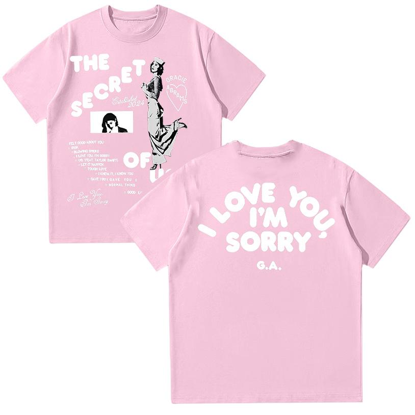 Gracie Abrams The Secret of Us Graphic T-Shirt Women Cotton Casual Short Sleeves Top Fashion Hip Hop Harajuku Unisex Tee Clothes