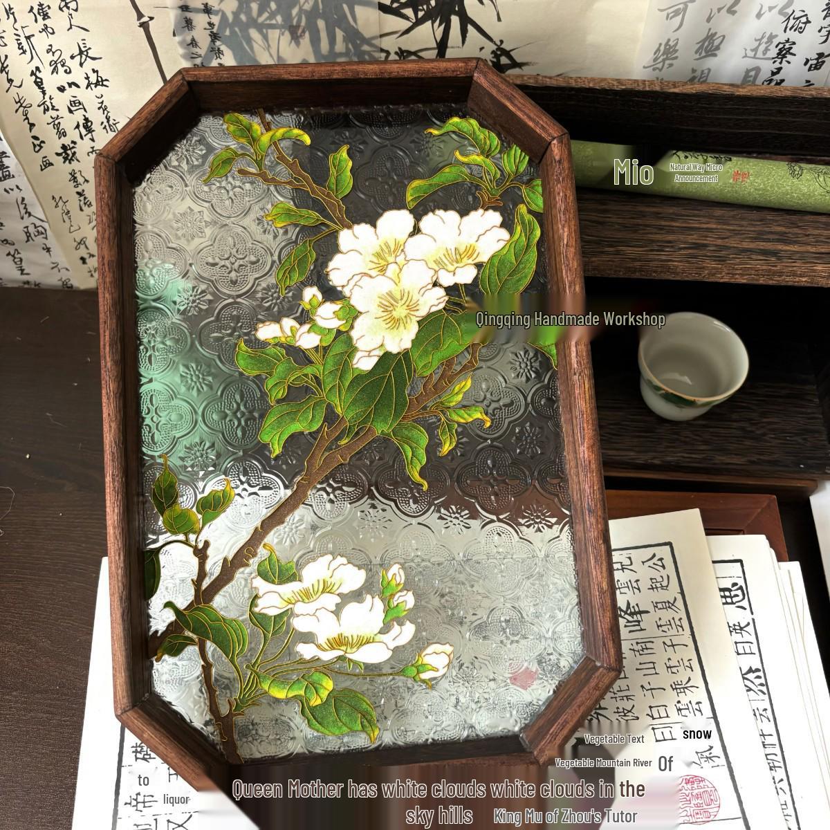 

Spring Water & Pear Blossoms: DIY Cloisonné Enamel Kit - Intangible Cultural Heritage, Creative Jingtai Blue Gift