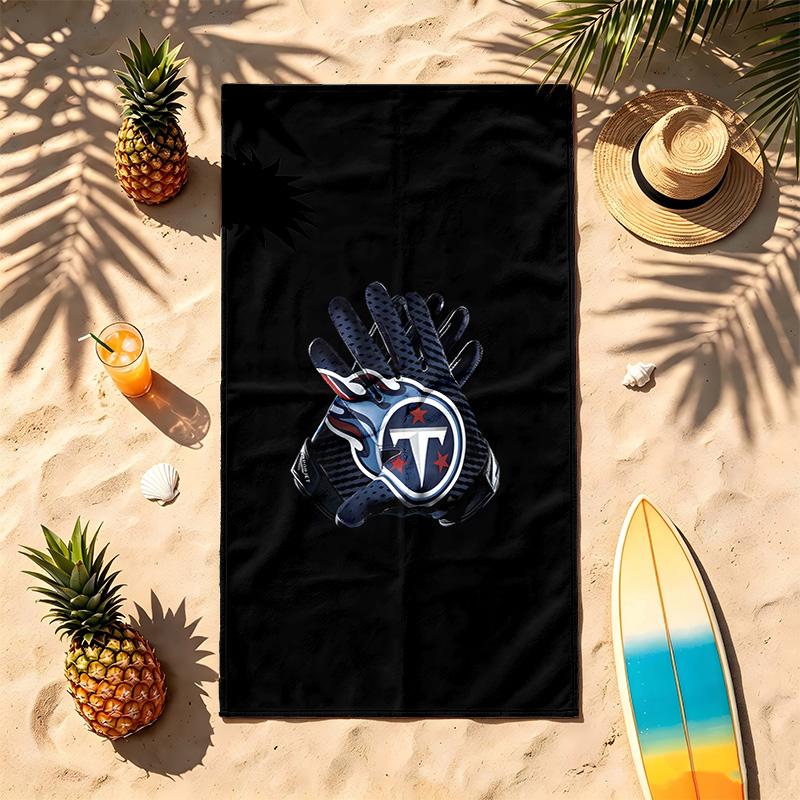 Tennessee Titans (5) Theme Beach Towel Sand Resistant Soft And Comfortable Suitable For The Pool Camping Yoga And Diving A Travel