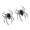 1Pair Dark Style Gothic Retro Spider Zircon Earrings For Women  Personality Black Zircon Earrings Party Jewelry Gifts