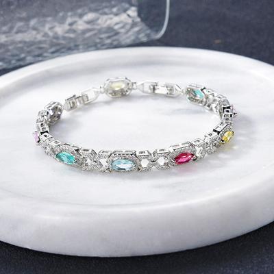 Europe and The United States Explosions Colorful Bracelets Handmade Inlaid Zircon Bracelets Girls Advanced Sense of Jewelry.
