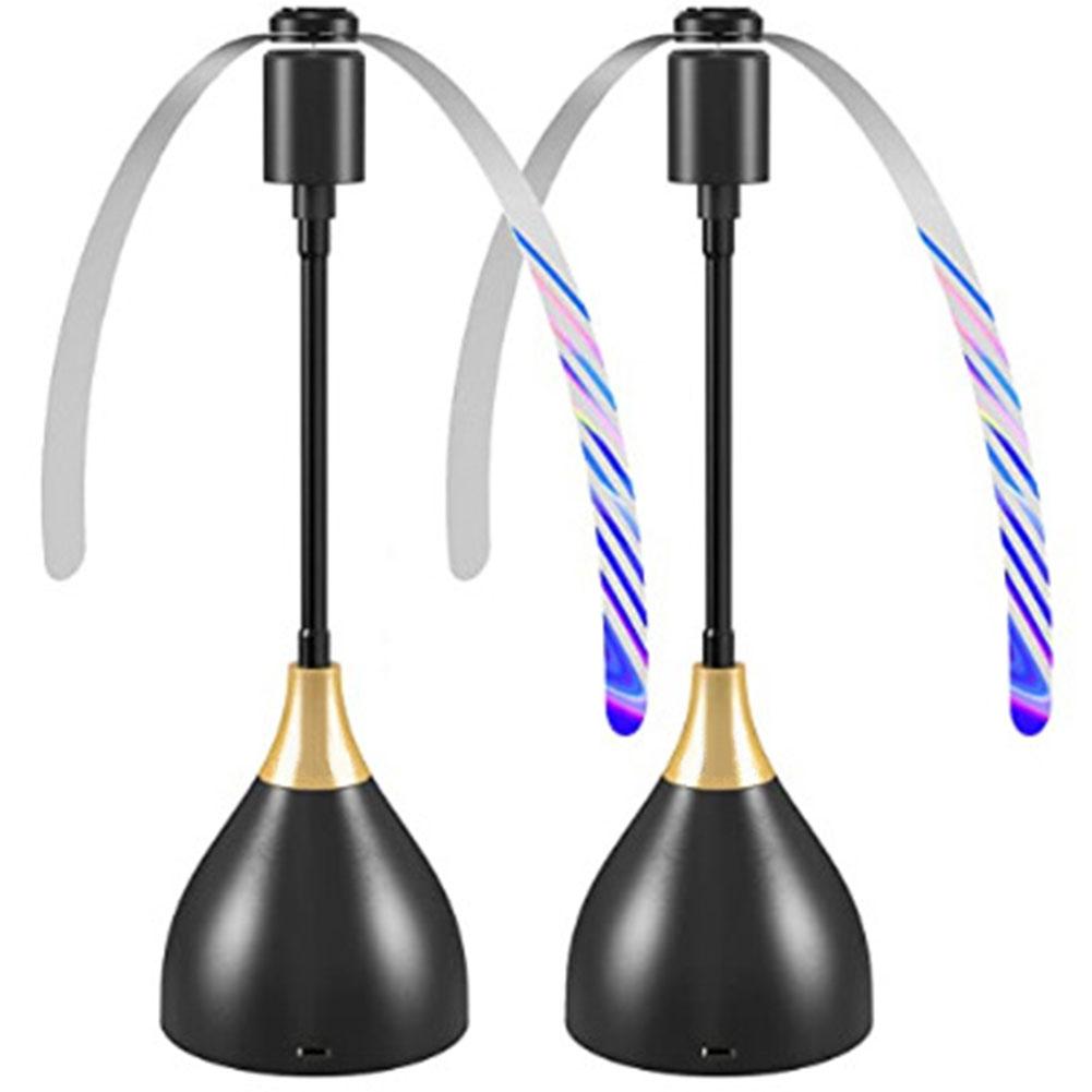 

Fly Fans for Tables with Soft Holographic Blades Fly Spinner Portable Outdoor Picnic Fan for Picnic Restaurant Party Home BBQ