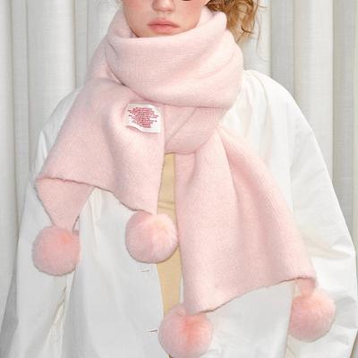 Nuonuo Feel Ball Scarf for Women Gentle Wind  Winter Warmth  Korean Version Versatile Woolen Scarf  Imitation Cashmere