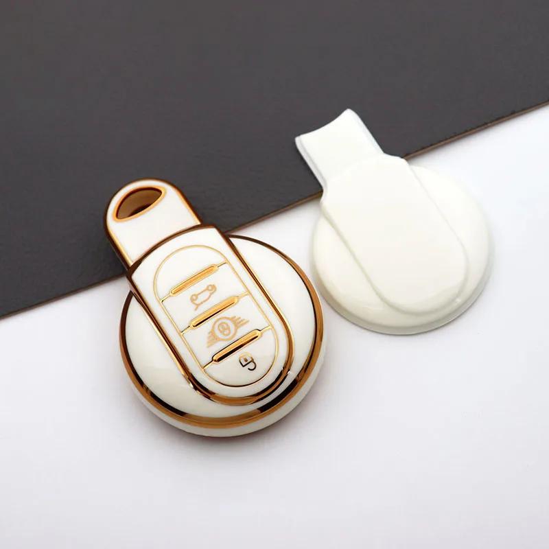 TPU Car Key Case Cover for BMW MINI COOPER CLUBMAN COUNTRYMAN F54 F55 F56 F57 F60 Auto Shell Fob Protector Accessories