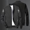 Opstaande Kraag Lange Mouwen Ritssluiting Zakken Herenjas Lente Herfst Dunne Stijl Effen Kleur Slim Baseballjack Jas