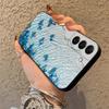 Blue Butterfly Ocean Waves Funda Phone Cover Case for Samsung Galaxy S26 Ultra S21 FE S20 Ultra S25 Plus S23 Note 20 8 9 10 S10