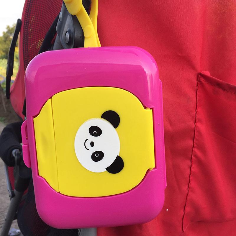 Baby Wipes Case Wet Wipe Box Dispenser For Stroller Portable Rope Lid Covered Tissue Boxes