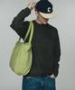 LEIRE Vintage Washed Cotton Shopper Bag [Lime]