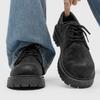 Men's Derby Boots Vintage Work Shoes Chunky Sole Suede Leather Shoes Breathable Comfortable Non-Slip Shoes Men Platform Sneakers