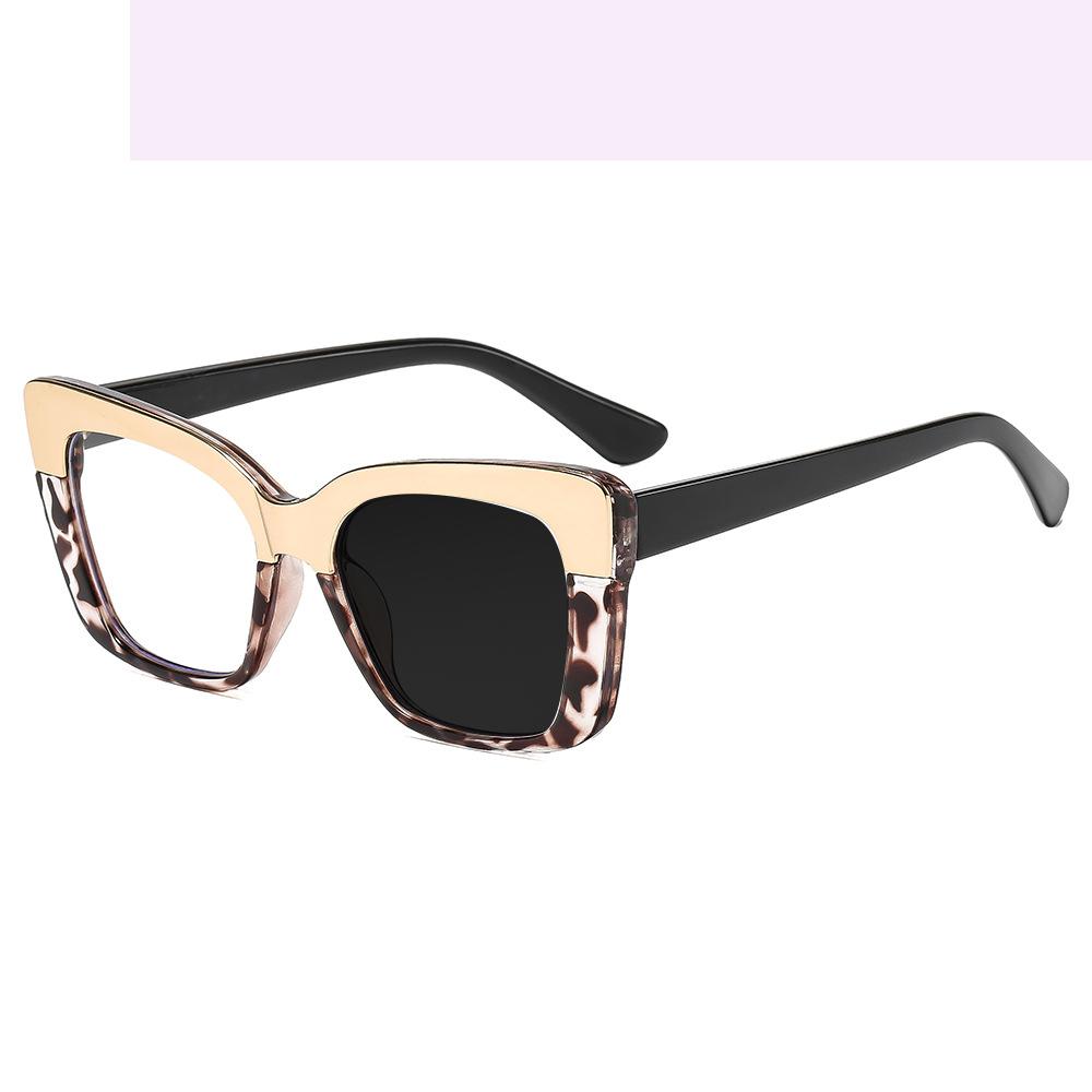 Brand Square Cat Eye Frame Hyperopia Eyewear Photochromic Anti Blue Light Computer Women Reading Glasses