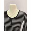 Women's European Stripe U-Neck Long-Sleeve Base Layer Shirt, Straight Shoulder Design, Spring Wear