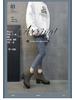 Stivali Martin Donna Autunno/Inverno 2025 con Tacco Chunky, Suola Spessa Stile Britannico, Stivaletti Alla Caviglia con Tacco Alto e Punta Tonda.