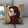 Portrait Oil Painting Of A Celebrity Digital Printing Short Plush Pillow Covers For Car Sofa Office Cushion Cover Home Goods