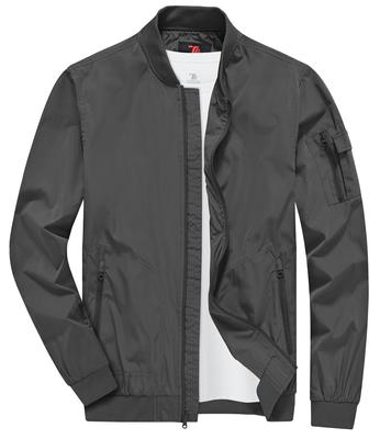 Light Thin Windproof Bomber Casual Training Water Work Spring and Autumn Clothes Gray [Gopune] Men's Windbreaker, Jacket, Jumper, Jacket, Wear,