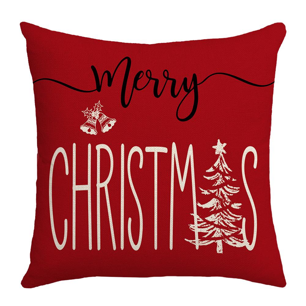 Christmas Pillow Little Snowman Elk Element Set Home Atmosphere Decoration Sofa Cushion Letter Print Pillow Cushion
