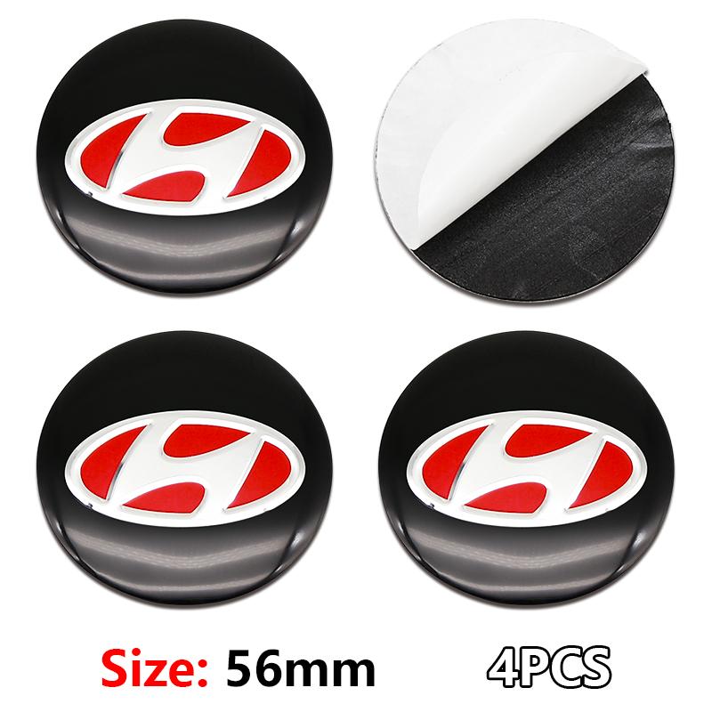 4 ks 56mm 60mm 65mm Středová krytka náboje kola auta Pro Hyundai Accent Elantra Veloster Getz Tucson i20 Krytky ráfku Samolepky Příslušenství