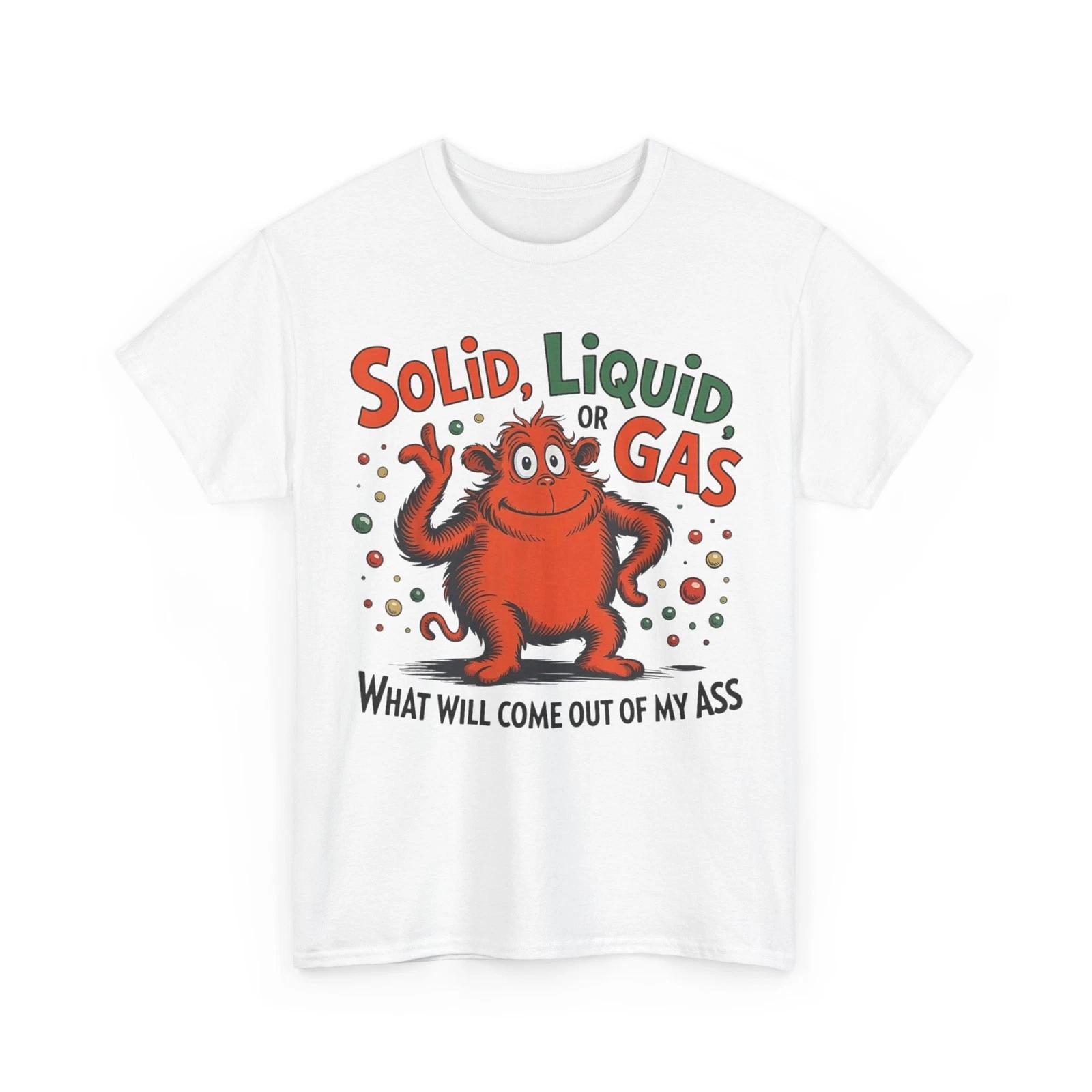 Solid Liquid Or Gas Cat Shirt, Funny Cat Physics Science T-Shirt 4XL