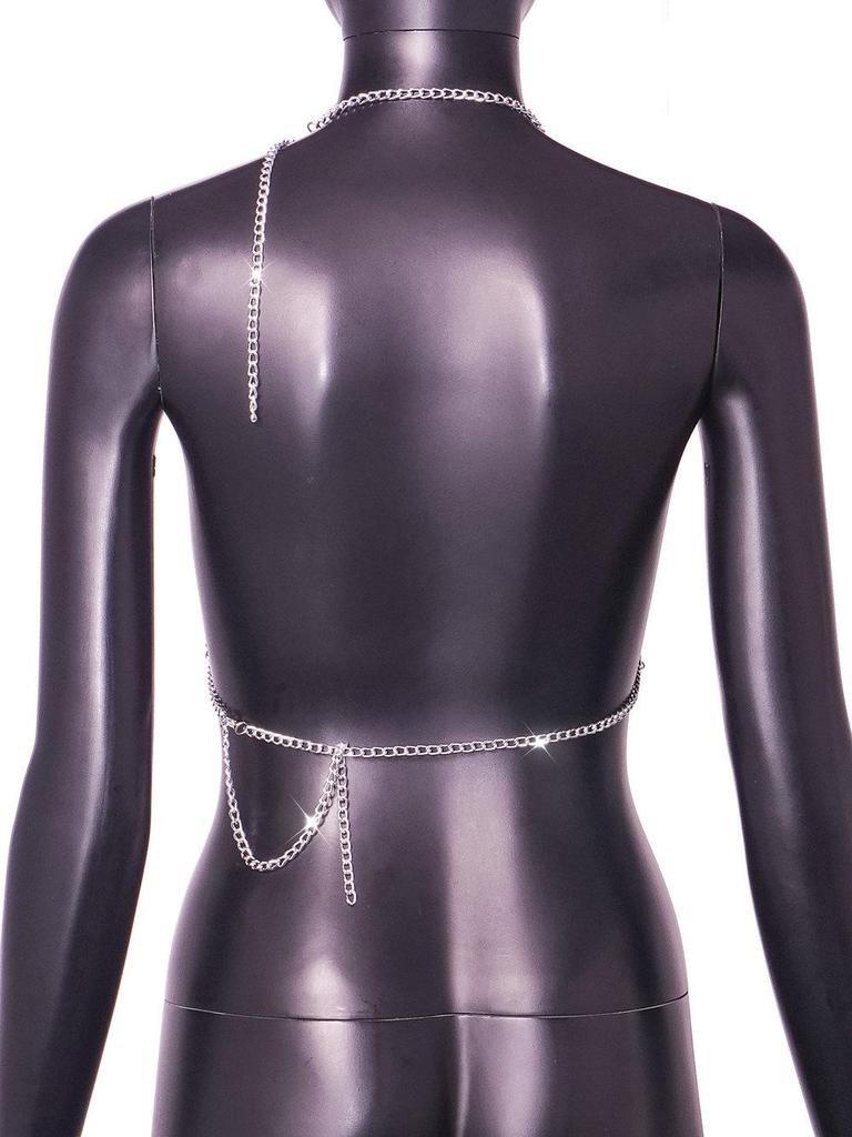 2023 Summer Disco Chic: Women's Sequin Acrylic Patchwork Top