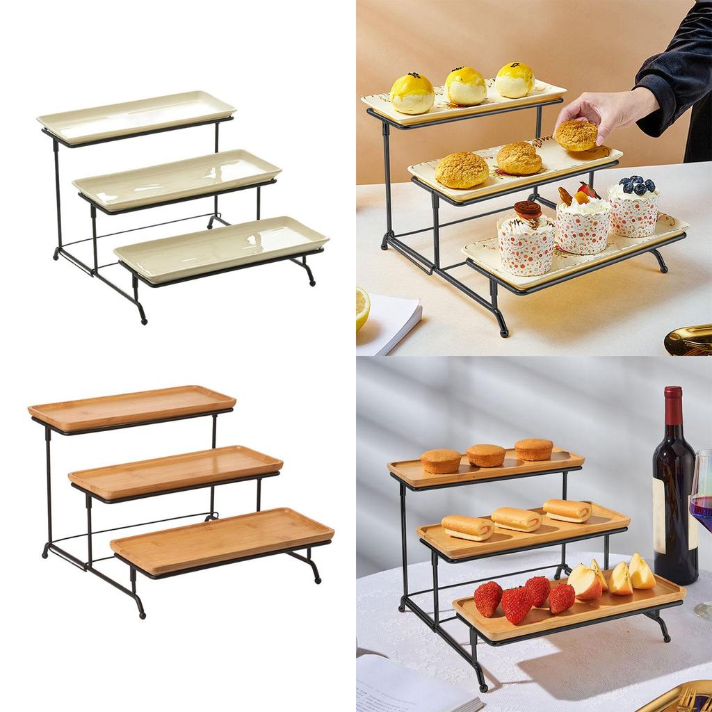 3 Tier Serving Tray Set Home Decor with 3 Serving Platters Serving Tray with