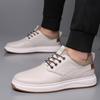 British Style Man Casual Leather Shoes Brand Comfy Flat Designer Sneakers Fashion2025New Outdoor Minimalist Walking Oxford Shoes