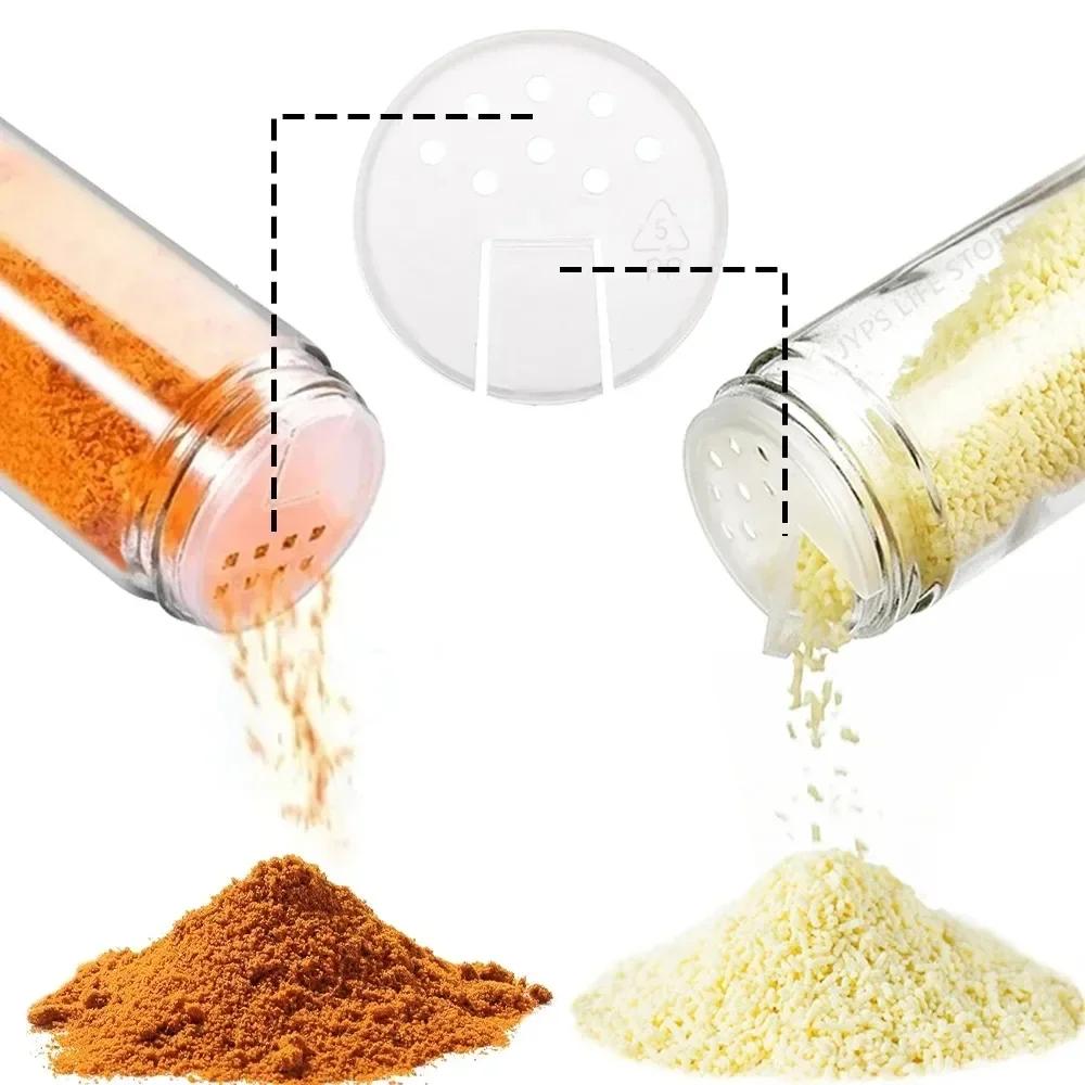 Glass Spice Jars with Bamboo Lid Collapsible Funnel Include with Minimalist Spice Labels Stickers Storage Bottles for Spice Rack