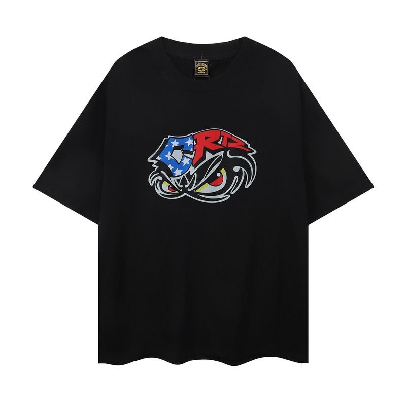 Series T-shirt short-sleeved letter logo printed crew neck half-sleeved top bottoming shirt ins tide
