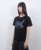 LMR Star Dot Cat Applique Short Sleeve T-Shirt Black