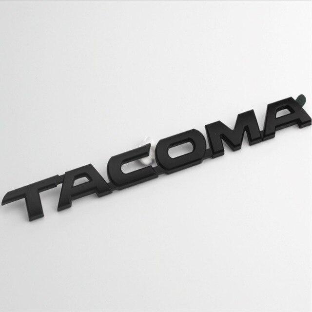 High Quality 1pc New Car Styling 30CM 3D ABS Plastic Chrome Black Emblem Side Decal Badge Sticker Nameplate For Tacoma