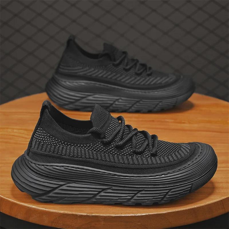 2024 European Spring/Summer Men's Casual Thick-Sole Breathable Sock-Style Shoes