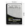New product monthly bill payment plan book coil book financial planning notebook budget book