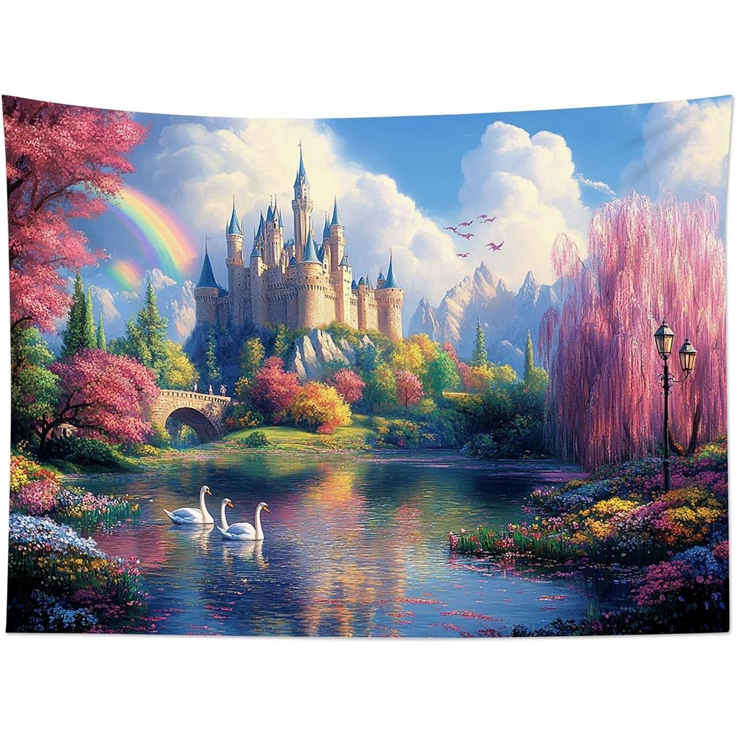 Tapestry wall of the fairytale castle Hvest 75x100
