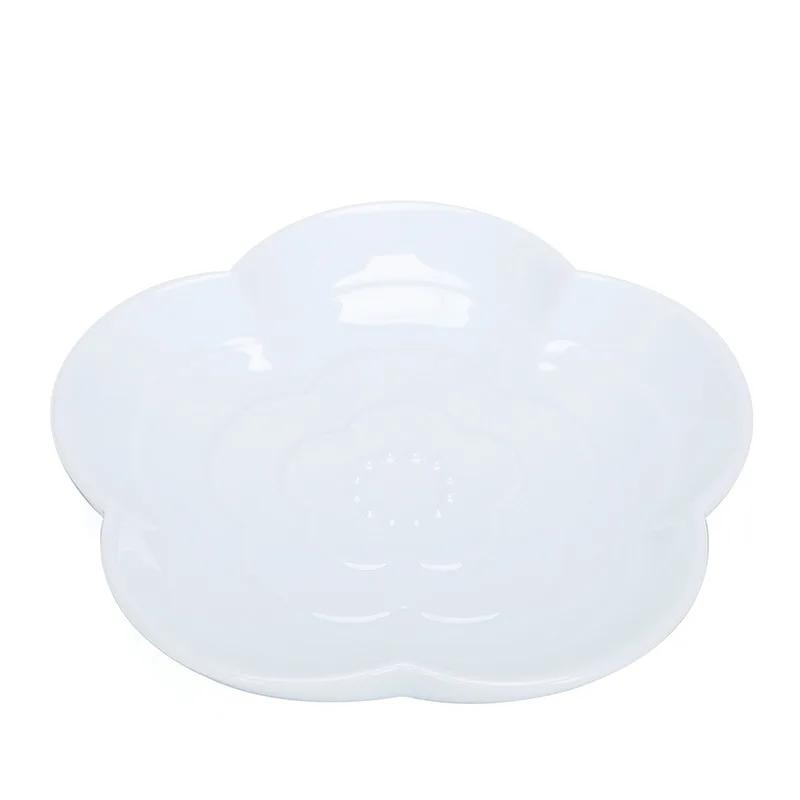 Nordic Creative Compartment Tray Household Ceramic Platter Snack Dish Nut Plate Sauce Plate Fruit Snack Plate