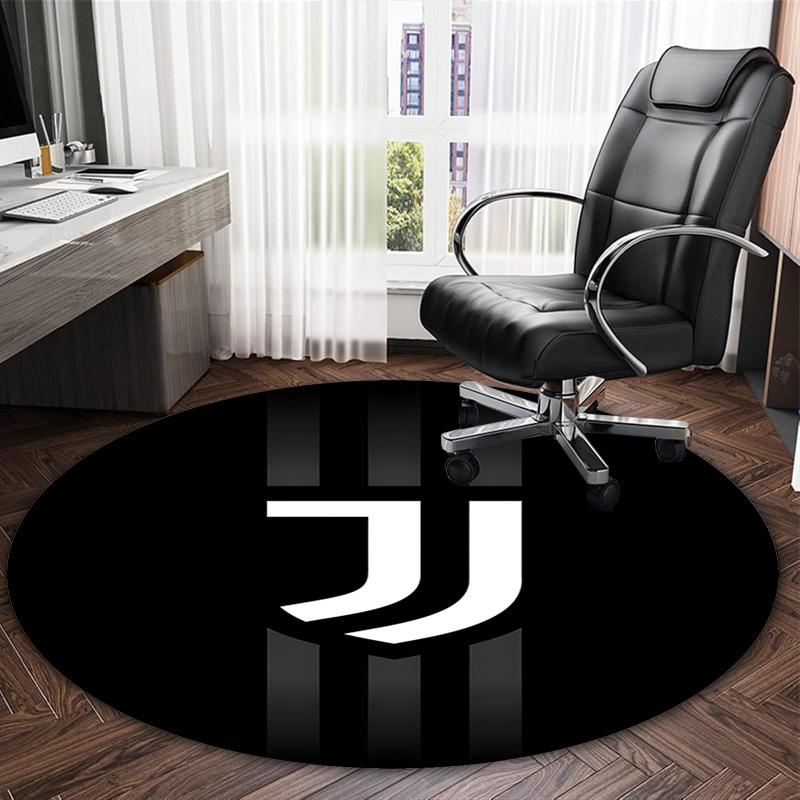 1pc Football Team (12) Print Round Carpet Chair Round Carpet Suitable for Bedroom Living Room Home Decorative Carpet