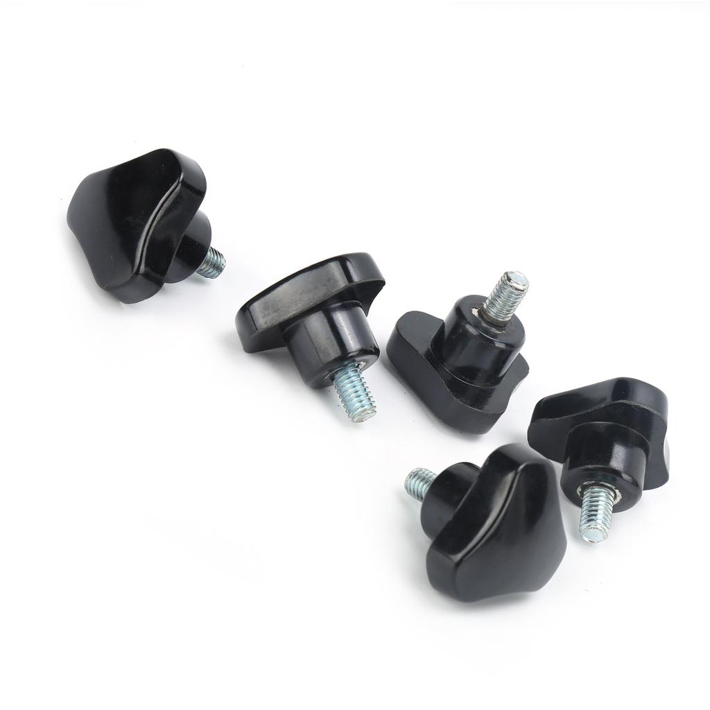 5Pcs Knob Bolt Lathe Hand Grip Twist Knob Nut Screw Triangle Locking Handle HardwareM6x32x10