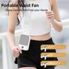 Portable Waist Fan Hanging Neck Fan Mini USB Rechargeable Portable Waist Clip Fan for Outdoor Sports Working Travel Small Fan