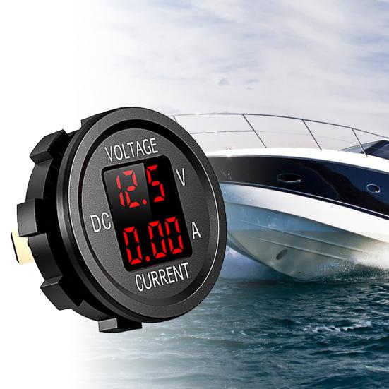 Digitales Voltmeter Amperemeter Universell Hohe Präzision Dual-LED-Anzeige 12-24V Auto Spannungsstrom-Überwachungspanel für Auto