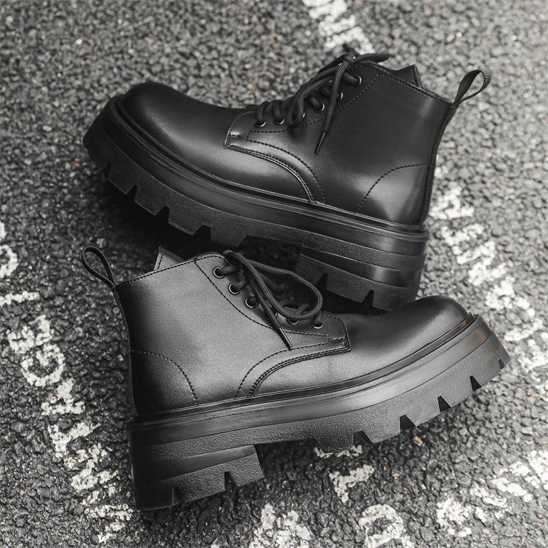 Martin Boots Men'S Fashion British Style Men'S Shoes Platform Heightening Short Boots Personalized Fashion Boots 93502-J