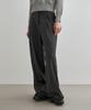 MONGDOL Single-Pleat Wide Slacks Charcoal Mdpt025Charcoal