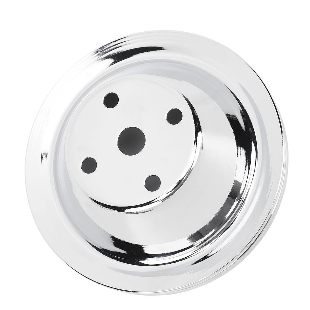 Long Water Pump Upper Pulley Chrome Steel 6 1 4 Inch Diameter Replacement for Small Block Motors