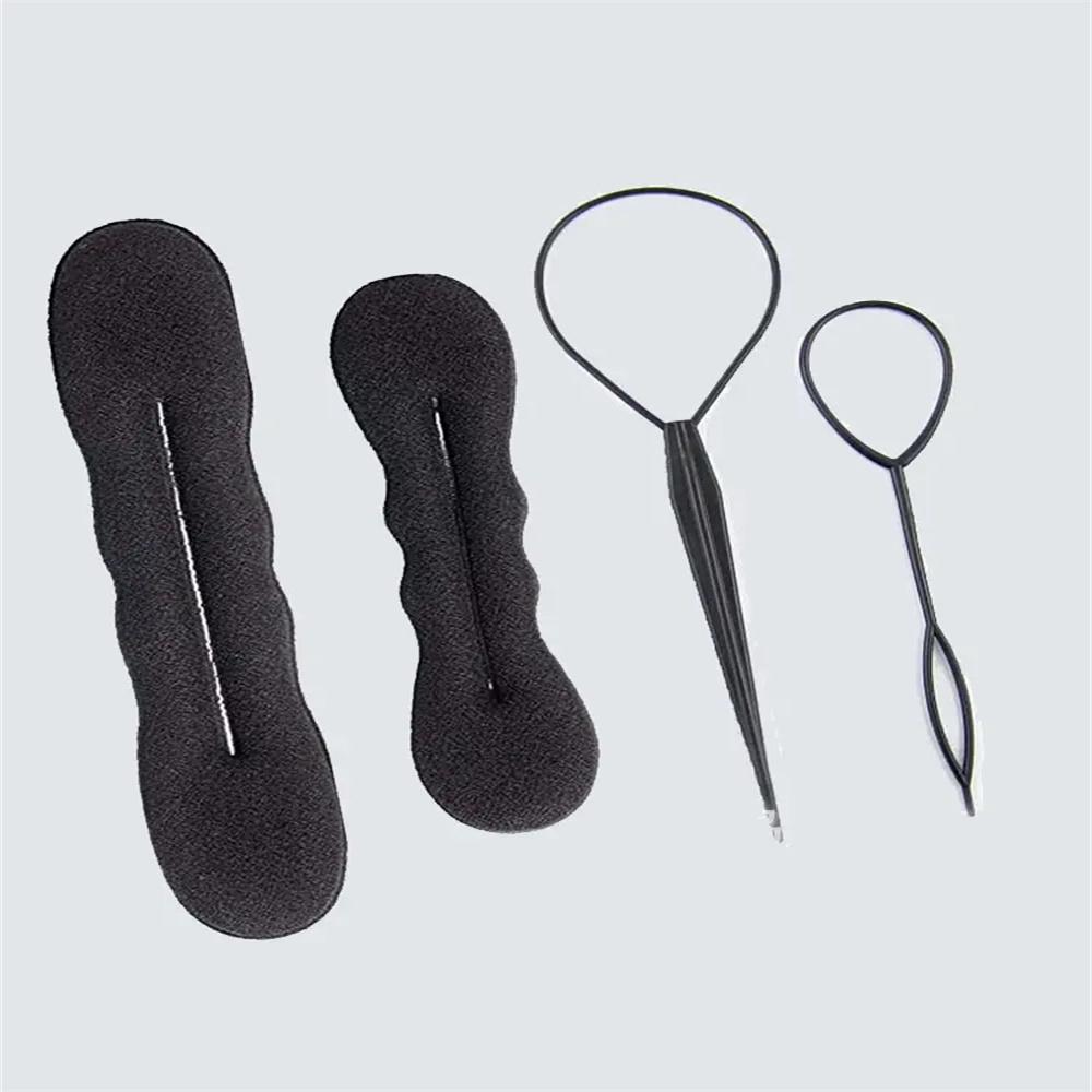 Sponge Plastic Loop Curly Hair Maker Hair Scrunchie Headband Twist Donut Bun Curler Hairbands Hairstyle Tools
