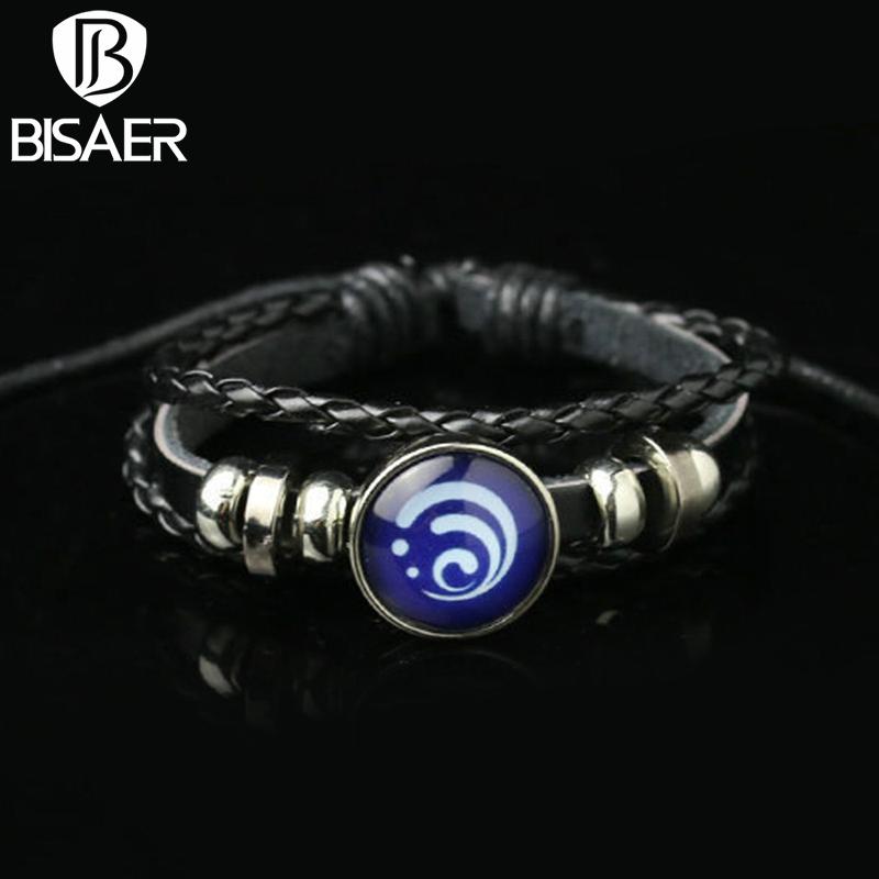 Bisaer Genshin Impact Seven Elements Bracelets Collection for Women & Man Fashion Alloy Bracelet