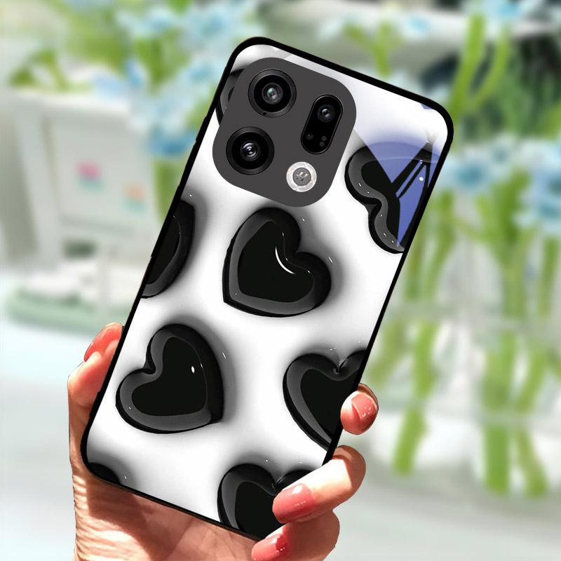 Case For OPPO Find X9 X9Pro X8 Pro X8S X8 Ultra Hard Cover Tempered Glass Protective Shell For OPPO FindX9 FindX8 Phone Bags