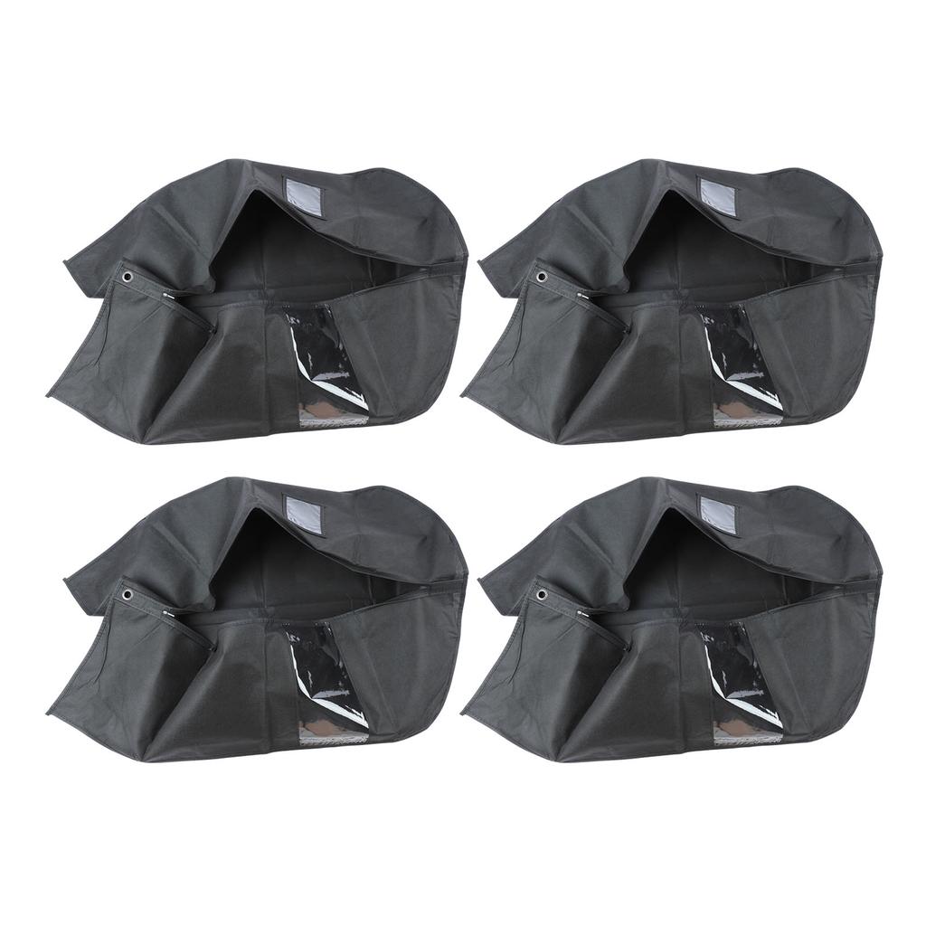 4pcs Garment Bags Waterproof Dustproof Thickened Suit Bag with Transparent Window for Storage