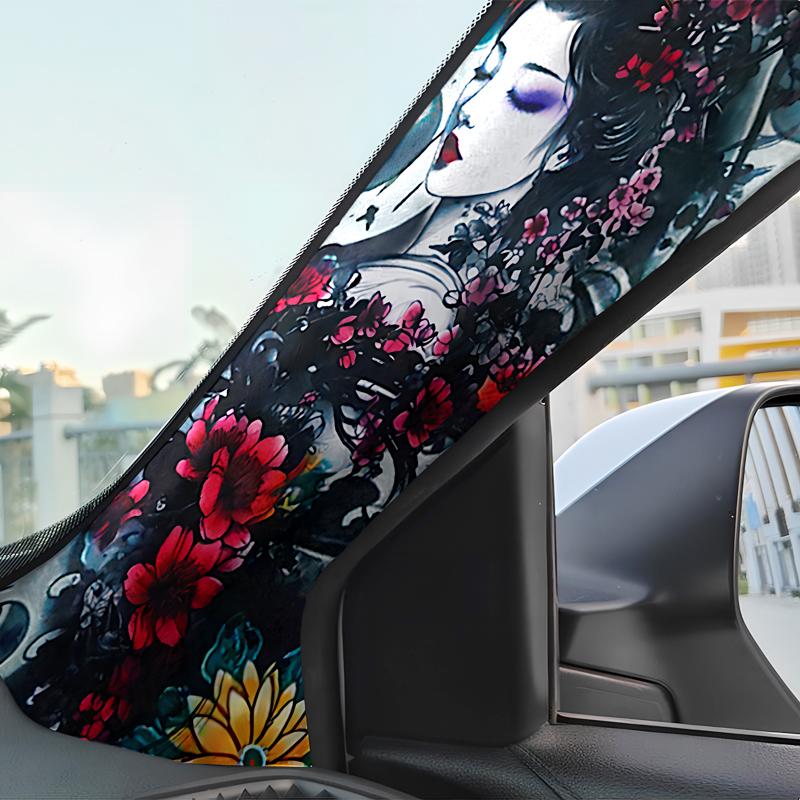 Universelle Automodifikation, Blumenarm Schönheitsstil Auto Innenraum Kreative Aufkleber, Autodach ABC-Säule Modifikation